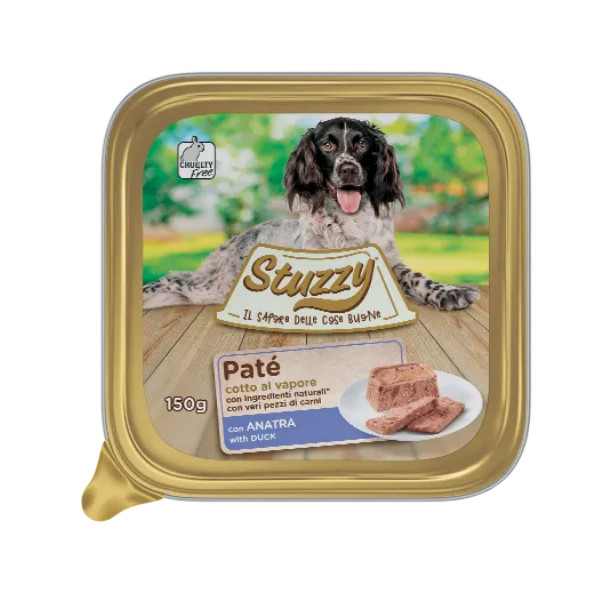 Stuzzy Stuzzy Paté met eend nat hondenvoer (150 gram) 2 trays (44 x 150 g)