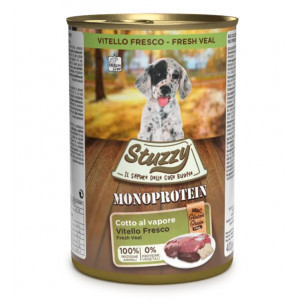 Stuzzy Monoprotein kalfsvlees puppy nat hondenvoer 400 gr. 1 doos ( 6 x 400 gr.)