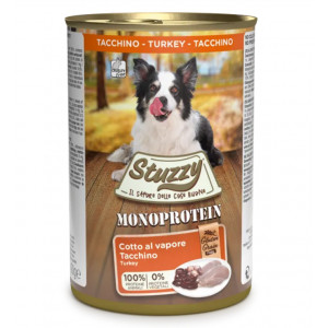 Stuzzy Monoprotein kalkoen nat hondenvoer 400 gr. 2 dozen ( 12 x 400 gr.)
