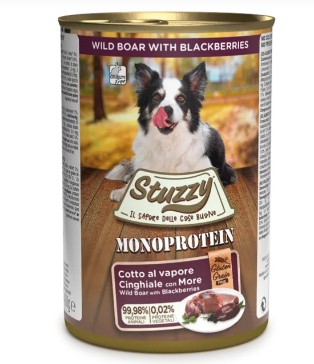 Stuzzy Monoprotein everzwijn nat hondenvoer 400 gr.