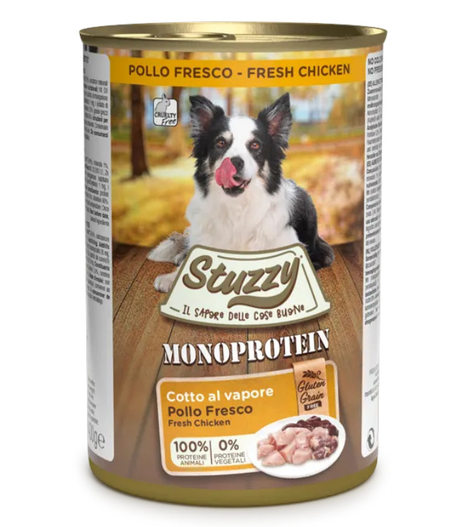 Stuzzy Monoprotein kip nat hondenvoer 400 gr.