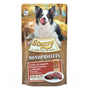 Stuzzy Dog Grain Free Monoprotein rund met bosbes nat hondenvoer 150 gr. 2 x (12 x 150 gram)