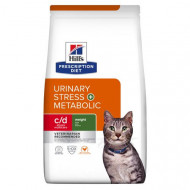 Hill's Prescription Diet C/D Multicare Stress Urinary + Metabolic kattenvoer met kip 2 x 8 kg