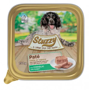 Stuzzy Paté met konijn hondenvoer 150 gr. 1 tray (22 x 150 gram)