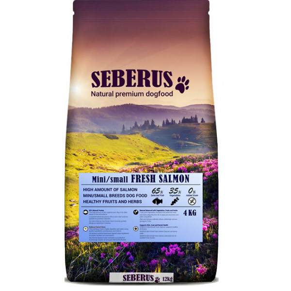 Seberus Mini/Small w/Fresh Salmon - natuurlijk graanvrij hondenvoer 2 x 1 kg