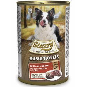 Stuzzy Monoprotein rund nat hondenvoer 400 gram 1 doos ( 6 x 400 gr.)