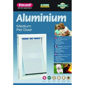 Afbeelding Staywell 620 Medium Aluminium Pet Door Per stuk door Brekz.nl