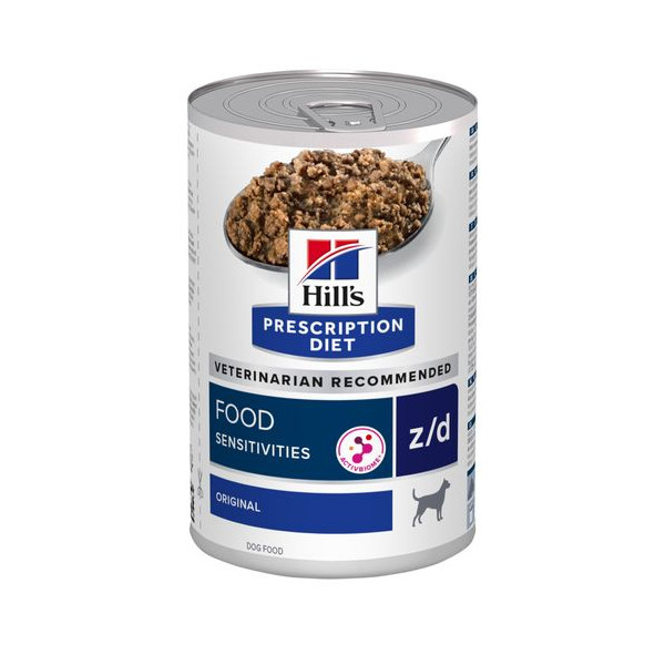 Hill's Hill's Prescription Diet Z/D Food Sensitivities nat hondenvoer blik 4 trays (48 x 370 g)