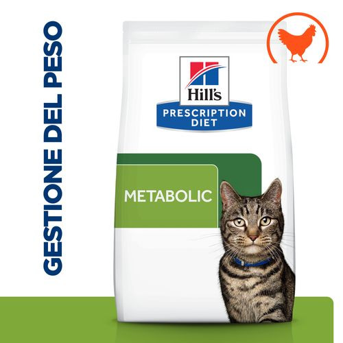 Afbeelding van 2 x 12 kg Hill's Prescription Diet Metabolic Weight Management kattenvoer met kip