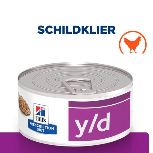 Hill's Prescription Y/D Thyroid kattenvoer blik 156 gr