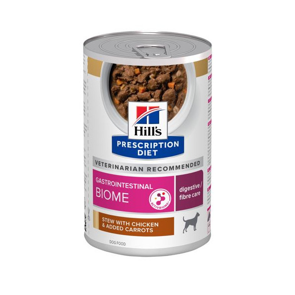 Hill's Prescription Diet Gastrointestinal Biome Digestive Care stoofpotje voor hond met kip & wortel (blik) 1 tray (12 x 354 g)