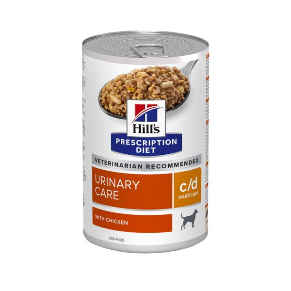 Hill's Hill's Prescription Diet C/D Multicare Urinary Care nat hondenvoer met kip blik 1 tray (12 x 370 g)