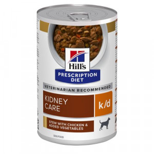Hill's Prescription Diet K/D Kidney Care stoofpotje voor hond met kip & groenten blik 2 trays (24 x 354 g)