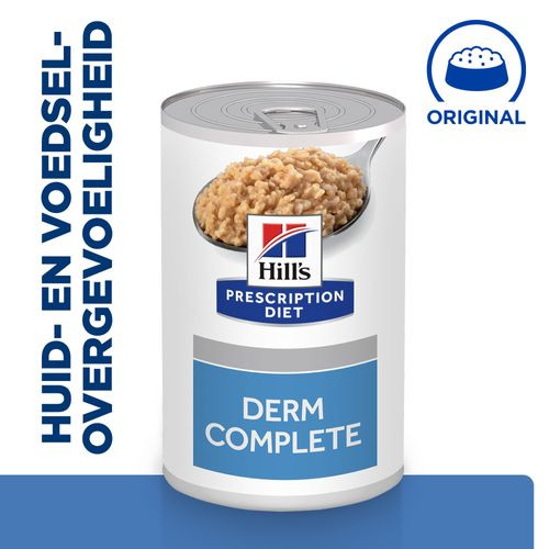 Hill's Prescription Diet Derm Complete nat hondenvoer (370 g blik)