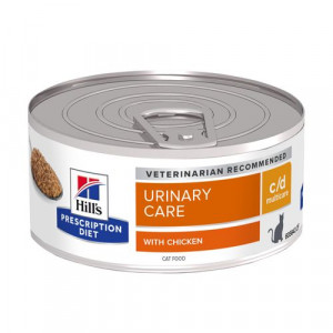 Hill's Prescription Diet C/D Multicare Urinary Care nat kattenvoer met kip blik 2 trays (48 x 1