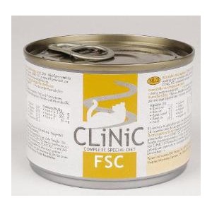Clinic FSC (blaasgruis) blikvoer kattenvoer 2 trays kip (48 blikjes)