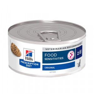 Hill&apos;s Prescription Diet Z/D Food Sensitivities nat kattenvoer blik 2 trays (48 x 156 g) afbeelding