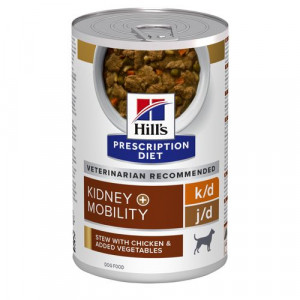 Hill's Prescription Diet K/D Kidney + Mobility stoofpotje met kip & groenten 354 g blik 1 tray 