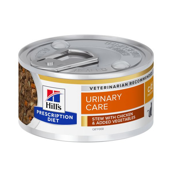 Hill's Hill's Prescription Diet C/D Multicare Urinary Care stoofpotje voor kat met kip & groenten blik 1 tray (24 x 82 g)