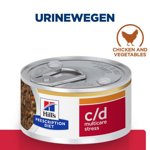 Hill’s Prescription Diet C/D Urinary Stress Stoofpotje 82 g blik kattenvoer