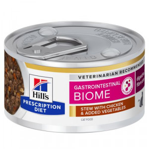 Hill's Gastrointestinal Biome Stoofpotje Kip & Groenten 82g blik kattenvoer 1 tray (24 blikken)