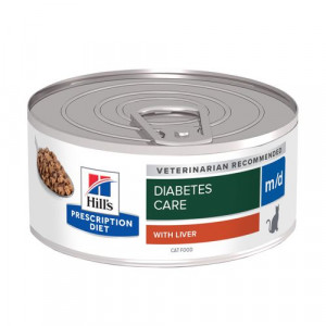 Hill's Prescription Diet M/D 156 gr blik kattenvoer 1 tray (24 blikken)