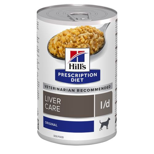 Afbeelding van 48x 370 g Hill's Prescription Diet L/D Liver Care nat hondenvoer blik