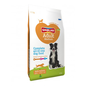 Afbeelding 12+3 kg Smolke adult medium bonus bag hondenvoer door Brekz.nl