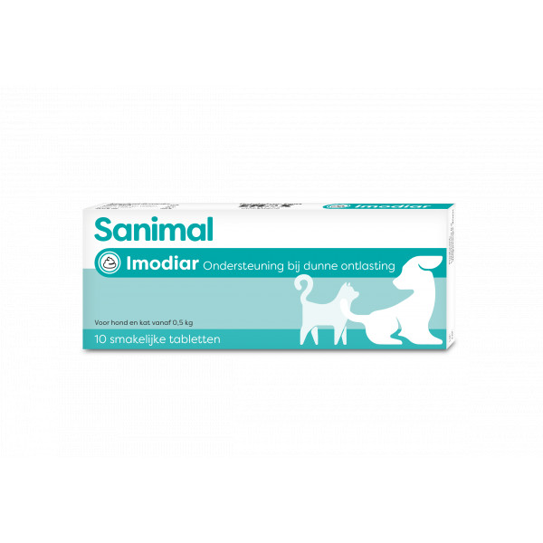 Sanimal Imodiar voor hond en kat 10 tabletten
