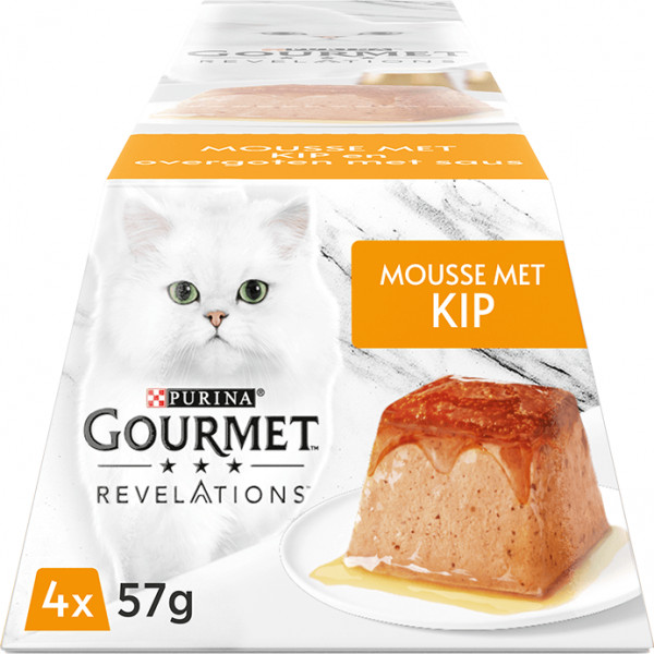 Gourmet Purina Gourmet Revelations mousse met kip nat kattenvoer (57 gr) 3 trays (12 x 57 g)