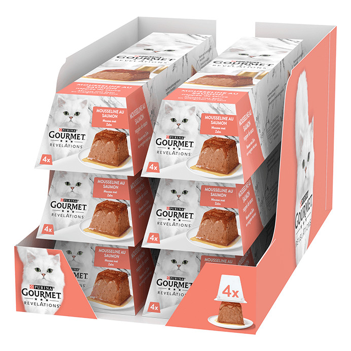 Purina Gourmet Revelations mousse met zalm nat kattenvoer (57 gr)