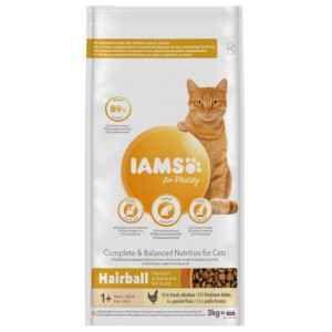 Afbeelding Iams Adult Hairball kattenvoer 10 kg door Brekz.nl