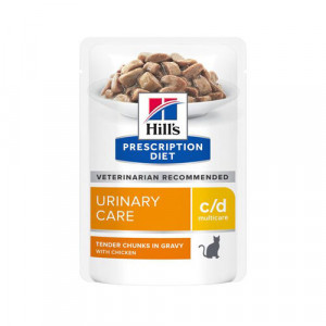Afbeelding Hill's Prescription Diet C/D Multicare Pouch Zalm kattenvoer 12 zakjes door Brekz.nl