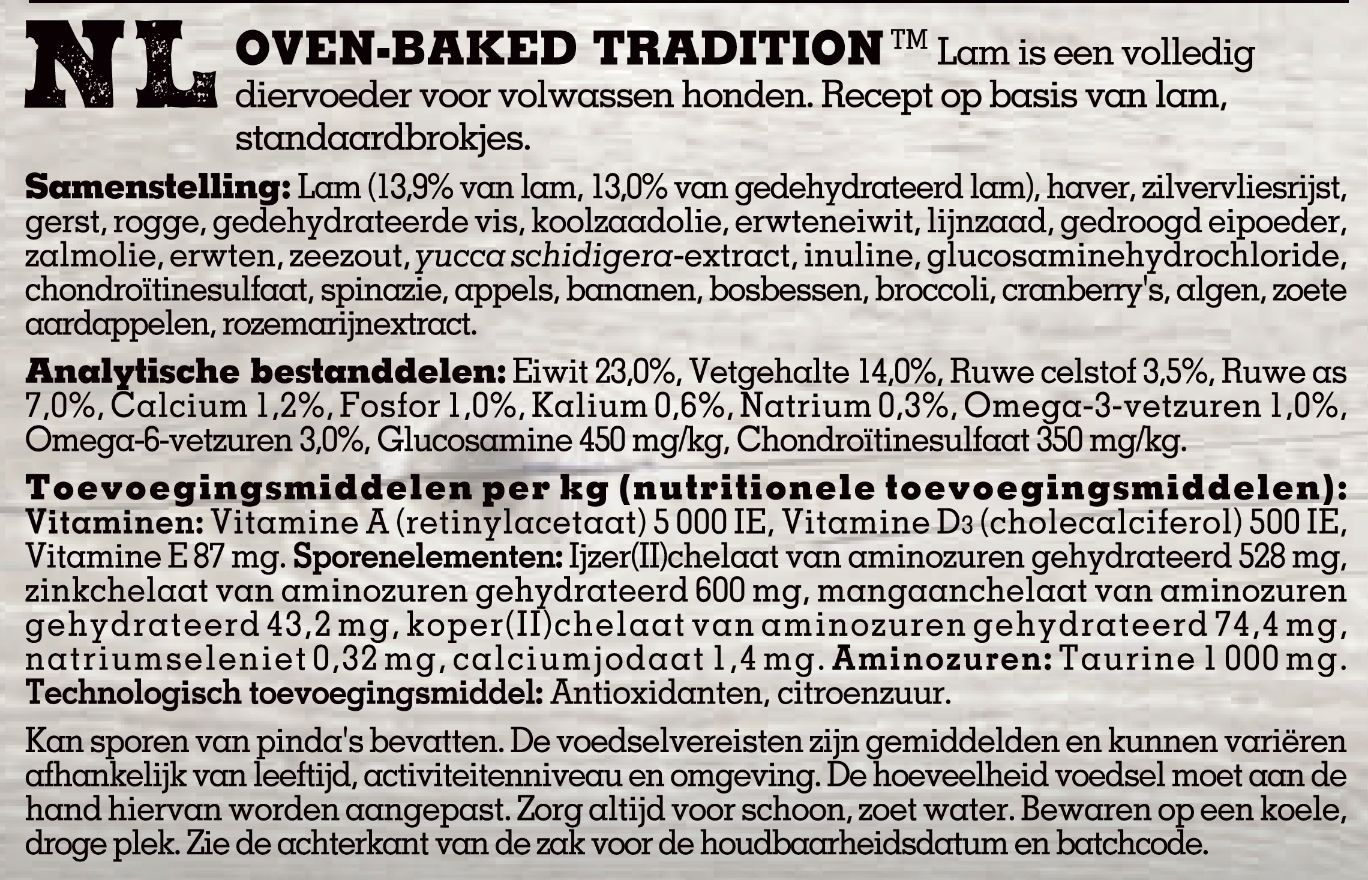 Oven-Baked Tradition Lamb hondenvoer