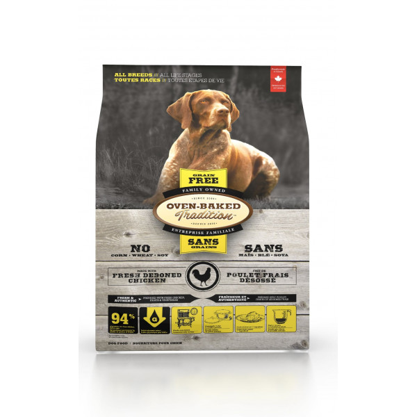 Oven-Baked Tradition Chicken graanvrij hondenvoer 2 x 11,4 kg
