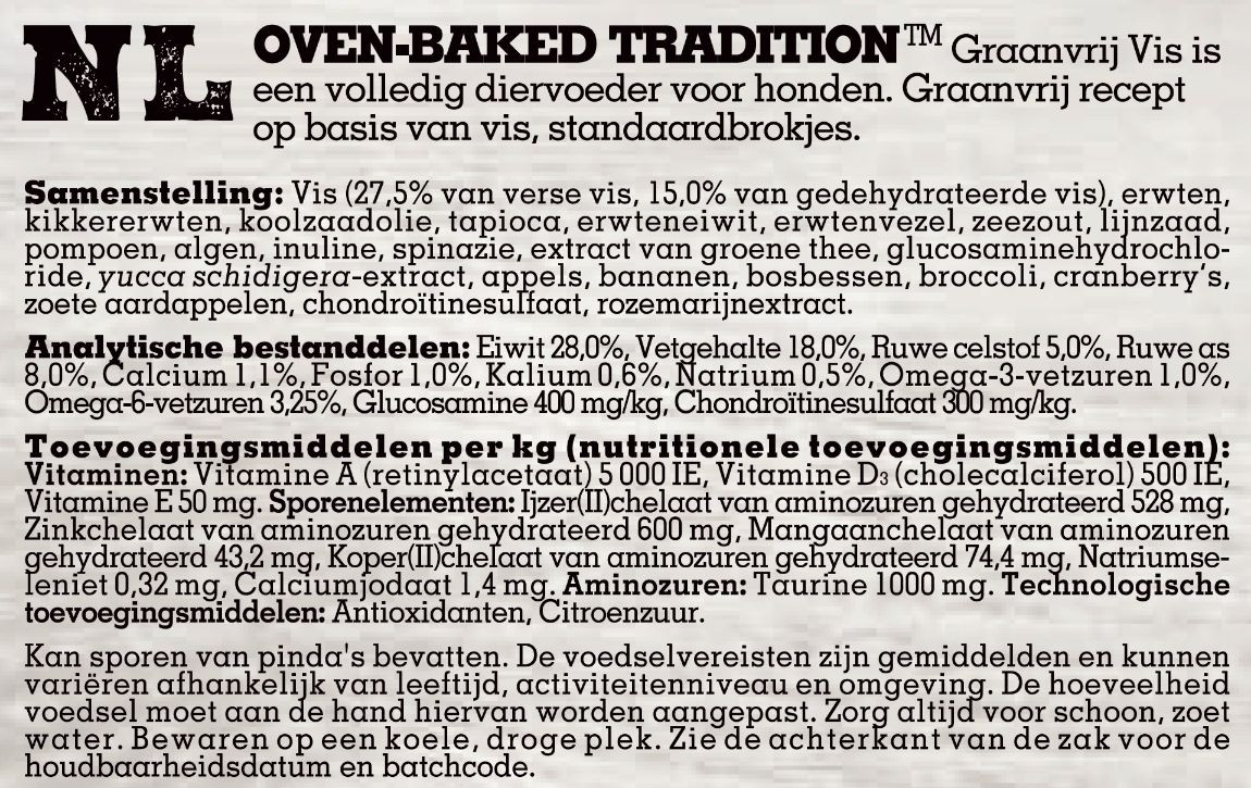 Oven-Baked Tradition Fish graanvrij hondenvoer