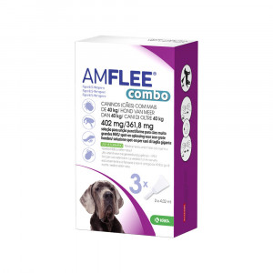 Afbeelding Amflee Combo Spot-on Hond - 402 mg (>40kg) - 3 pipetten door Brekz.nl