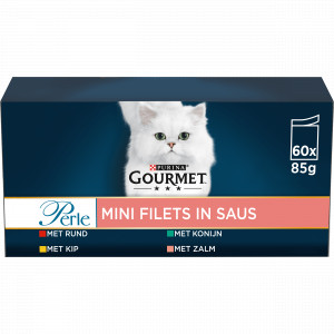 Afbeelding Gourmet Perle Mini Filets in Saus Multipack 60x85g kat 1 doosje door Brekz.nl