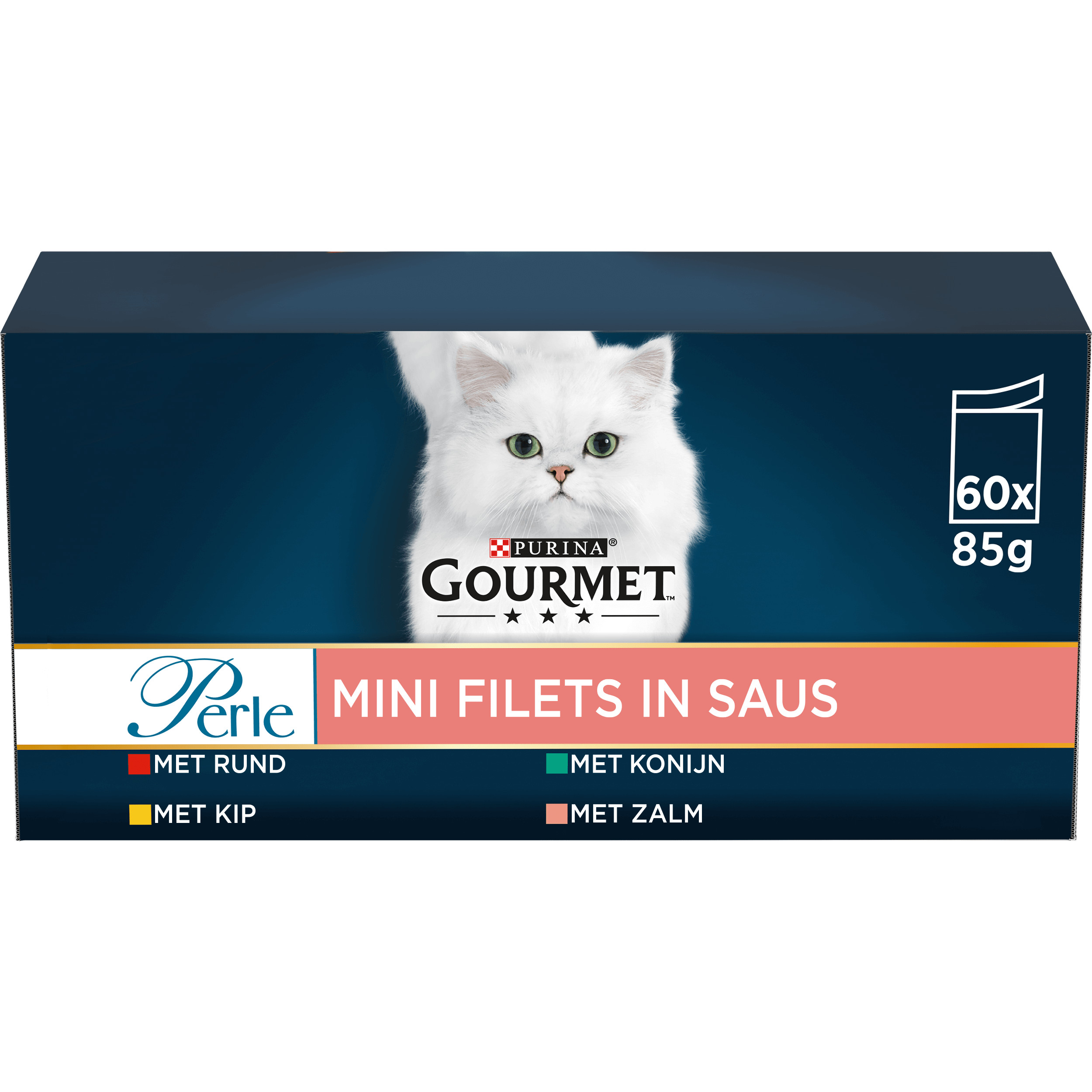 Gourmet Perle Mini Filets in Saus 60x85g zakjes kat