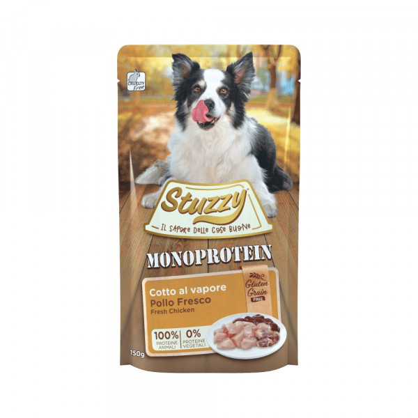 Stuzzy Stuzzy Grain Free Monoprotein kip nat hondenvoer 150 gram 2 x (12 x 150 g)