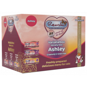 Renske Variatiebox Ashley mousse kattenvoer (30x70g) 2 trays (60 x 70 gr)