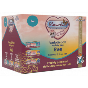 Afbeelding Renske Variatiebox Ashley mousse kattenvoer (30x70g) 2 trays (60 x 70 gr) door Brekz.nl
