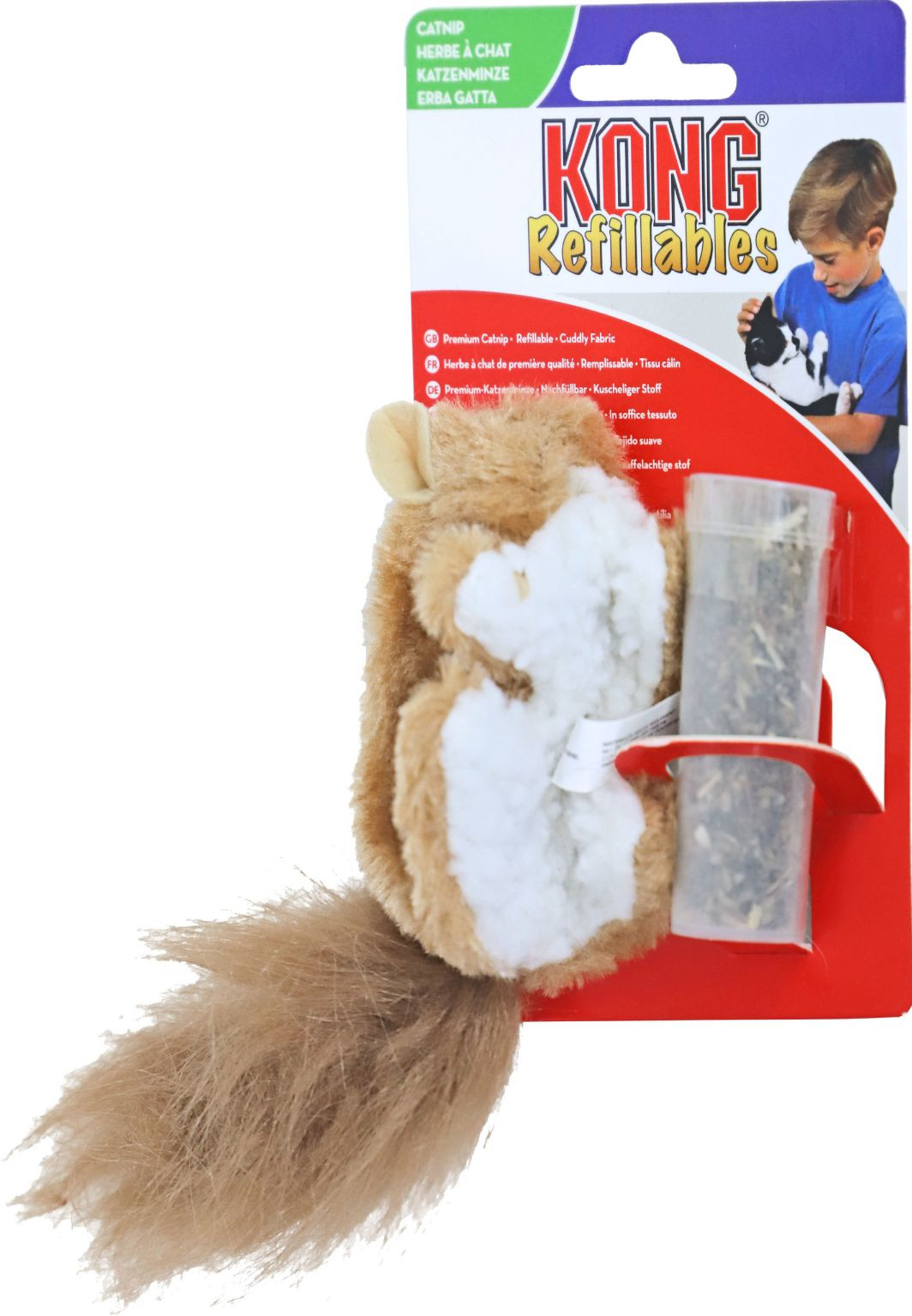 Afbeelding van 2x Kong Speelgoed Catnip Toy Squirrel