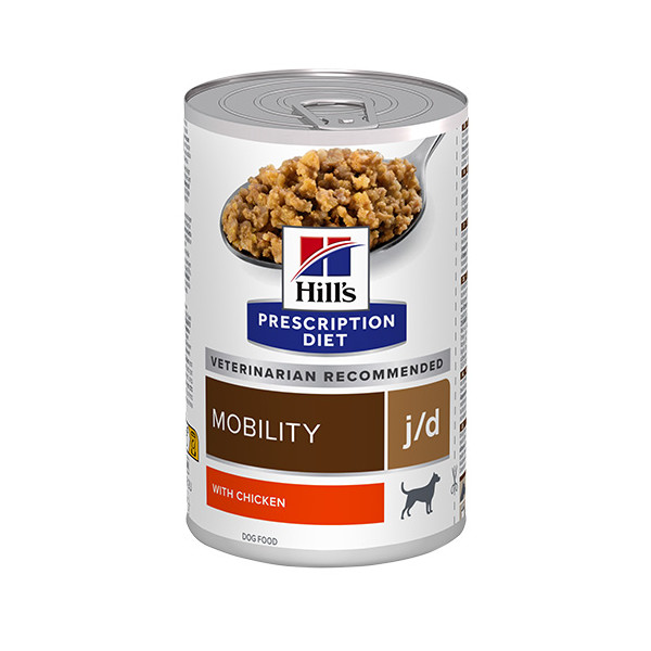 Hill's Hill's Prescription Diet J/D Mobility nat hondenvoer met kip blik 4 trays (48 x 370 g)