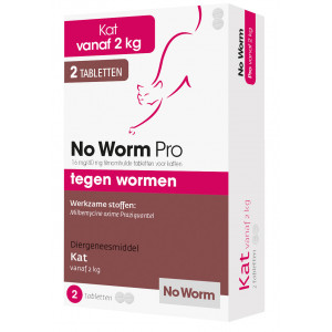 Afbeelding No Worm Pro Kat 4 Tabletten door Brekz.nl