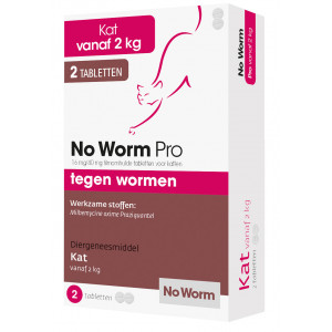 Afbeelding No Worm Pro Kat 2 Tabletten door Brekz.nl