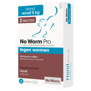 Afbeelding No Worm Pro Hond 4 Tabletten door Brekz.nl