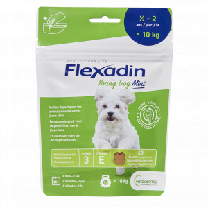 Flexadin Young Dog Mini Joint Support (60 kauwbrokjes) 3 x 60 tabletten