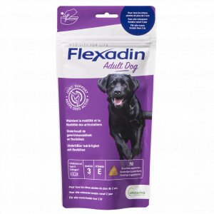 Afbeelding Flexadin Adult Dog Joint Support (70 kauwbrokjes) 2 x 70 tabletten door Brekz.nl