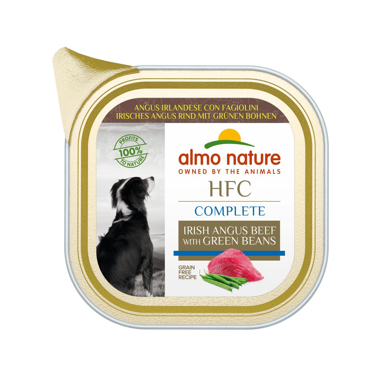 Almo Nature HFC Complete Iers Angus rundvlees nat hondenvoer (85 gram)
